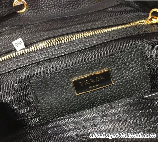 Spot Bulk Prada Grained Leather Backpack 1BZ035 Black 2023