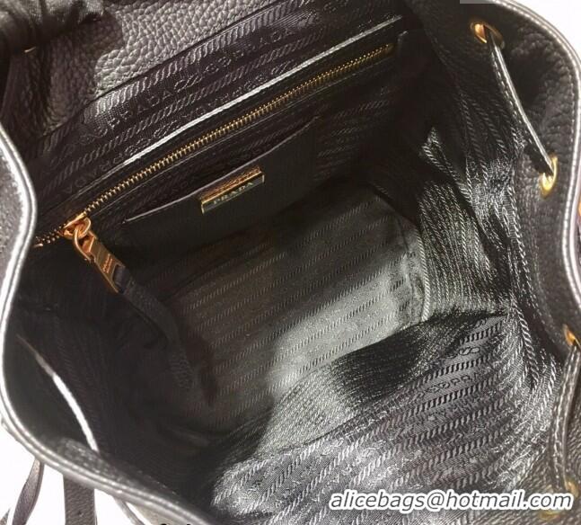 Spot Bulk Prada Grained Leather Backpack 1BZ035 Black 2023