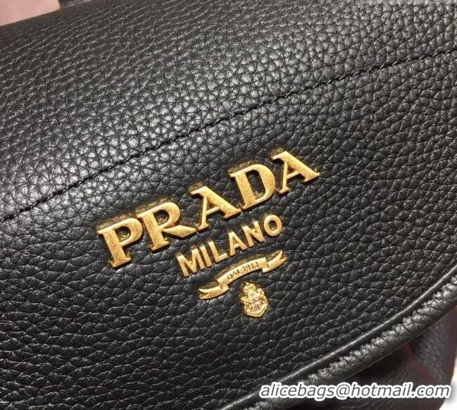 Spot Bulk Prada Grained Leather Backpack 1BZ035 Black 2023