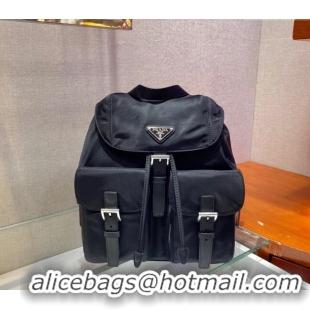 Top Quality Prada Small Nylon Backpack 1BZ677 Black 2023