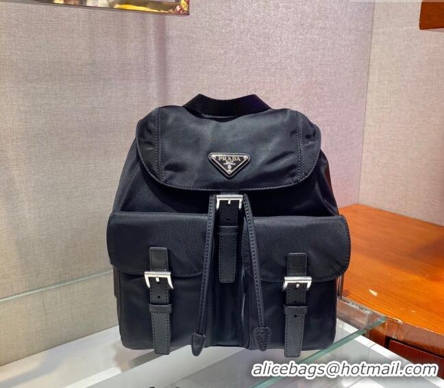 Top Quality Prada Small Nylon Backpack 1BZ677 Black 2023