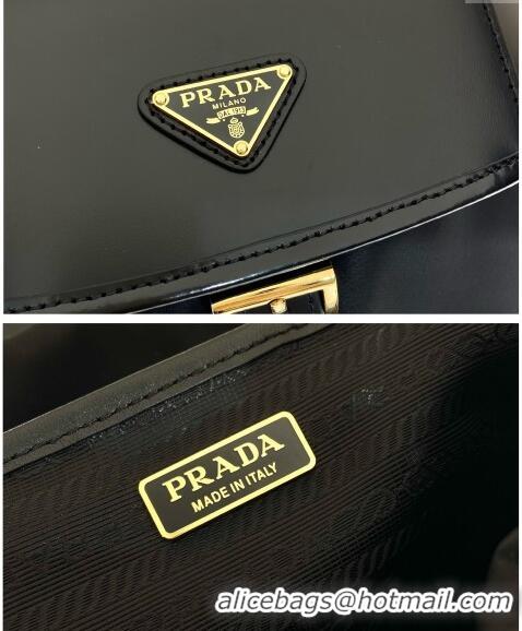 New Stylish Prada Medium Re-Nylon and brushed leather backpack bag 1BZ074 Black 2023