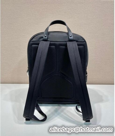 Original Cheap Prada Re-Nylon and Saffiano leather backpack bag 2VZ104 Black 2024