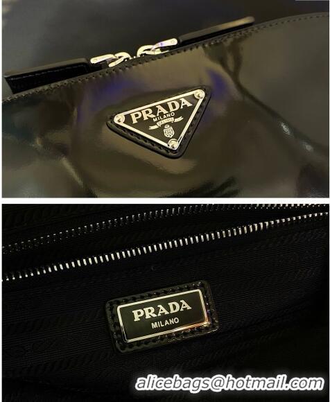 Top Quality Prada Mens Re-Nylon and leather backpack bag 2VZ084 Black 2024