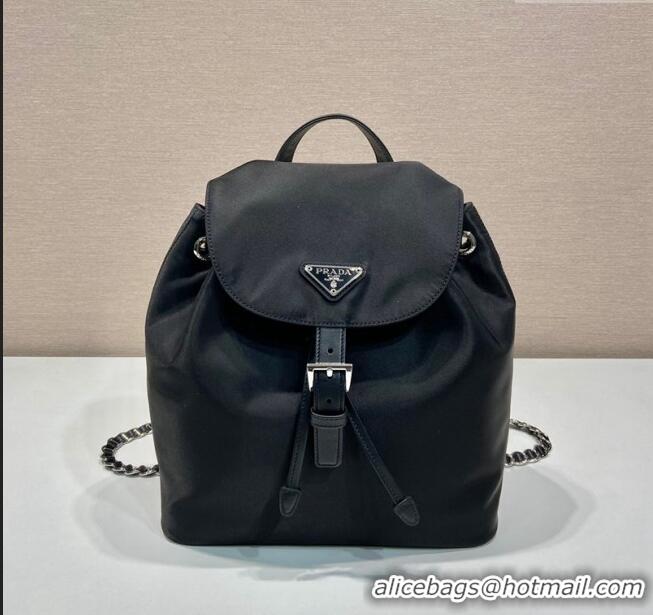 Classic Inexpensive Prada Nylon Small Backpack Bag 1BZ831 Black 2024