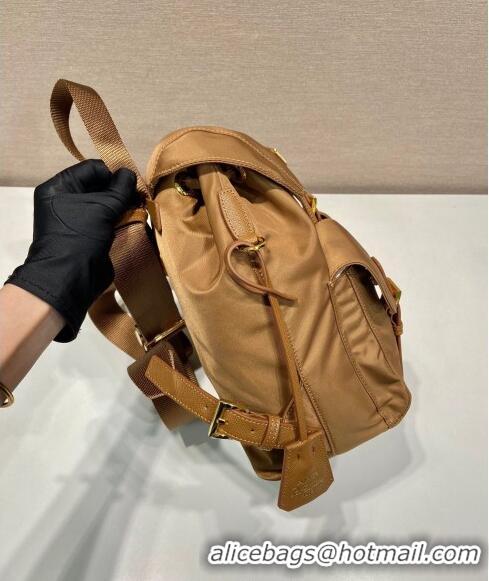 Particularly Recommended Prada Small Nylon Backpack bag 1BZ677 Cork Beige 2024