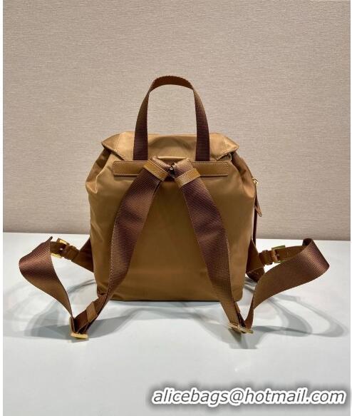 Particularly Recommended Prada Small Nylon Backpack bag 1BZ677 Cork Beige 2024