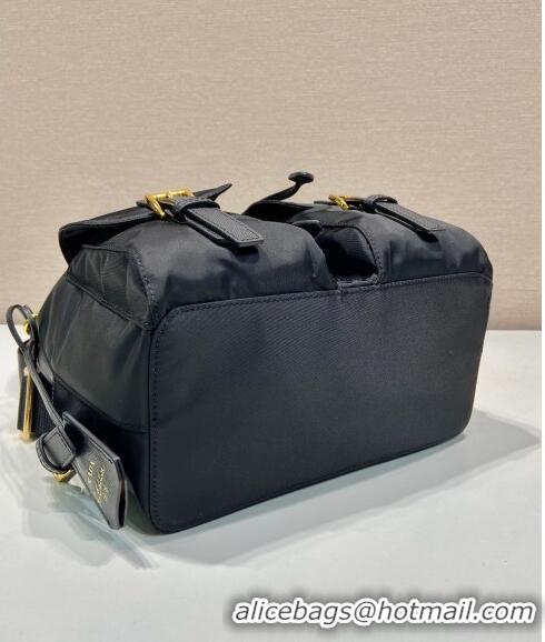 Buy Wholesale Prada Small Nylon Backpack Bag 1BZ677 Black/Gold 2024