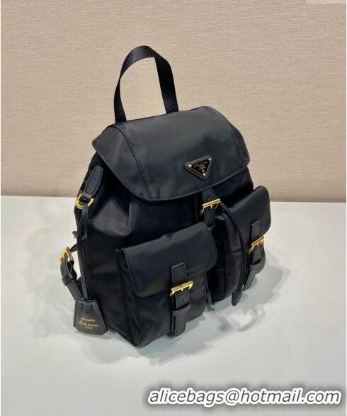 Buy Wholesale Prada Small Nylon Backpack Bag 1BZ677 Black/Gold 2024