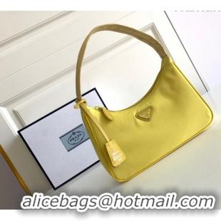 Original Cheap Prada Re-Nylon Re-Edition 2000 Mini Bag 1NE515 Sunny Yellow 2023