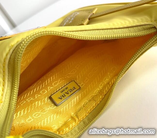 Original Cheap Prada Re-Nylon Re-Edition 2000 Mini Bag 1NE515 Sunny Yellow 2023