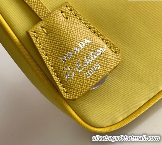 Original Cheap Prada Re-Nylon Re-Edition 2000 Mini Bag 1NE515 Sunny Yellow 2023