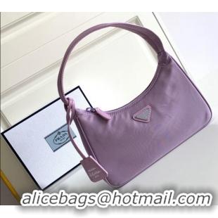 Spot Discount Prada Re-Nylon Re-Edition 2000 Mini Bag 1NE515 Light Purple 2023