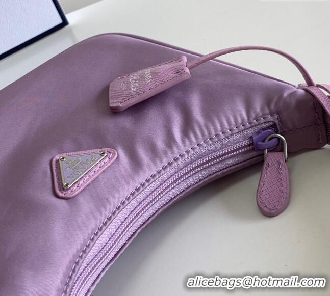 Spot Discount Prada Re-Nylon Re-Edition 2000 Mini Bag 1NE515 Light Purple 2023