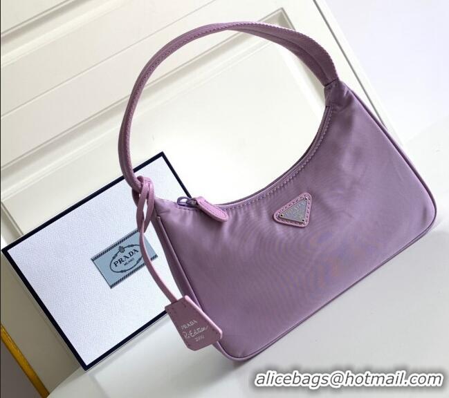 Spot Discount Prada Re-Nylon Re-Edition 2000 Mini Bag 1NE515 Light Purple 2023