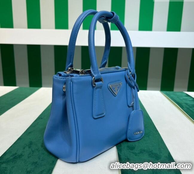 Low Price Prada Galleria Nappa Leather Mini Bag 1BA906 Blue 2023