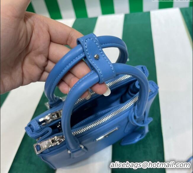 Low Price Prada Galleria Nappa Leather Mini Bag 1BA906 Blue 2023