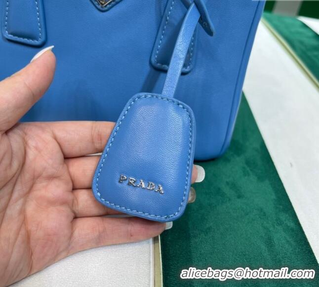 Low Price Prada Galleria Nappa Leather Mini Bag 1BA906 Blue 2023