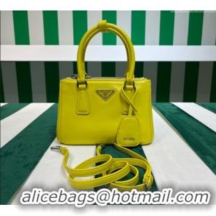 Original Cheap Prada Galleria Nappa Leather Mini Bag 1BA906 Yellow 2023