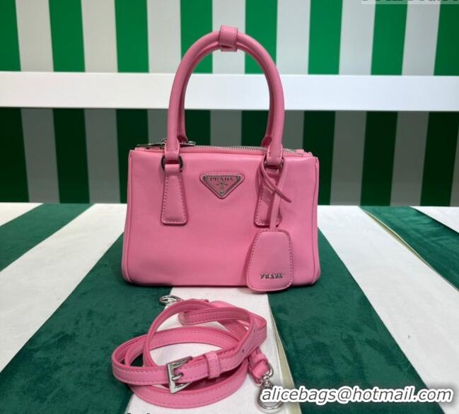 Inexpensive Prada Galleria Nappa Leather Mini Bag 1BA906 Pink 2023