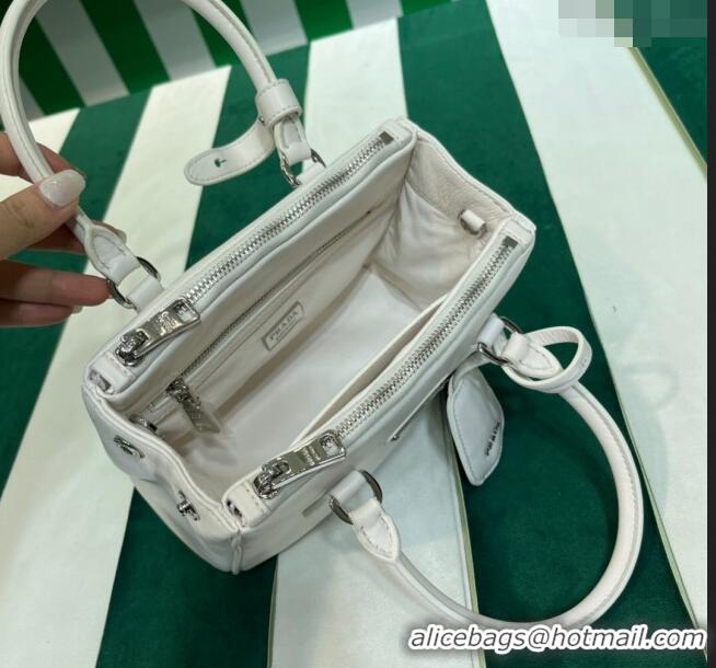 Classic Discount Prada Galleria Nappa Leather Mini Bag 1BA906 White 2023