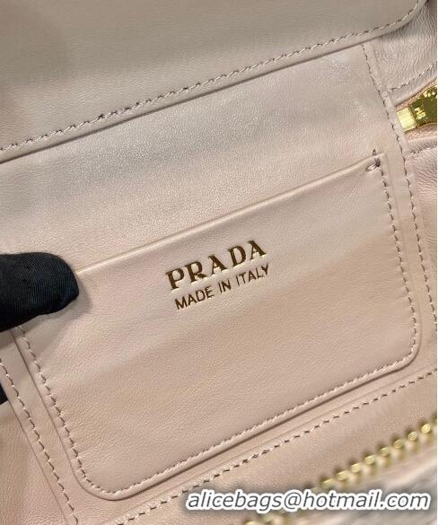 Buy Classic Prada Leather Mini Bag 1BH202 Water Lily Pink 2023