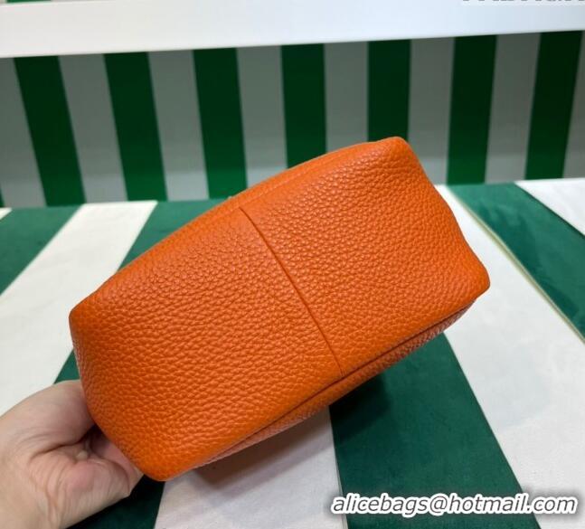 Top Quality Prada Leather Mini Top Handle Bag 1BA349 Orange 2023