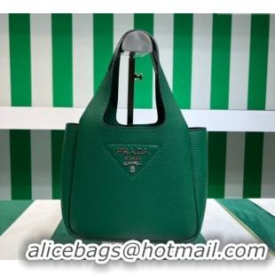 Hot Sell Fashion Prada Leather Mini Top Handle Bag 1BA349 Green 2023