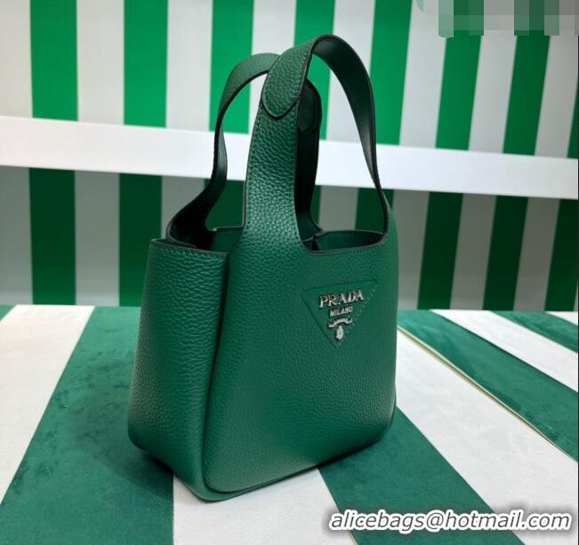 Hot Sell Fashion Prada Leather Mini Top Handle Bag 1BA349 Green 2023