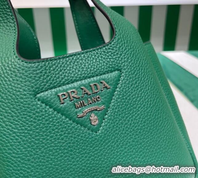 Hot Sell Fashion Prada Leather Mini Top Handle Bag 1BA349 Green 2023