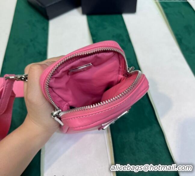 Popular Style Prada Lambskin Leather Phone Mini Bag 1BP027 Pink 2023