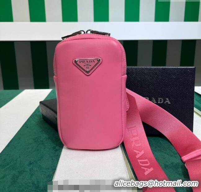 Popular Style Prada Lambskin Leather Phone Mini Bag 1BP027 Pink 2023