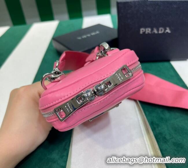 Popular Style Prada Lambskin Leather Phone Mini Bag 1BP027 Pink 2023