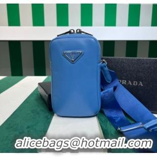 Trendy Design Prada Lambskin Leather Phone Mini Bag 1BP027 Blue 2023