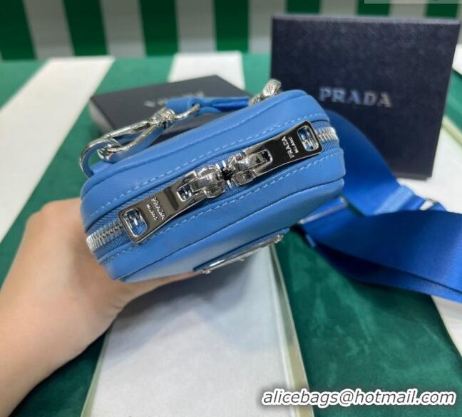 Trendy Design Prada Lambskin Leather Phone Mini Bag 1BP027 Blue 2023