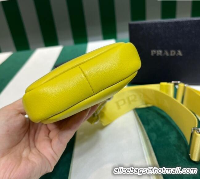 Buy New Cheap Prada Lambskin Leather Phone Mini Bag 1BP027 Yellow 2023