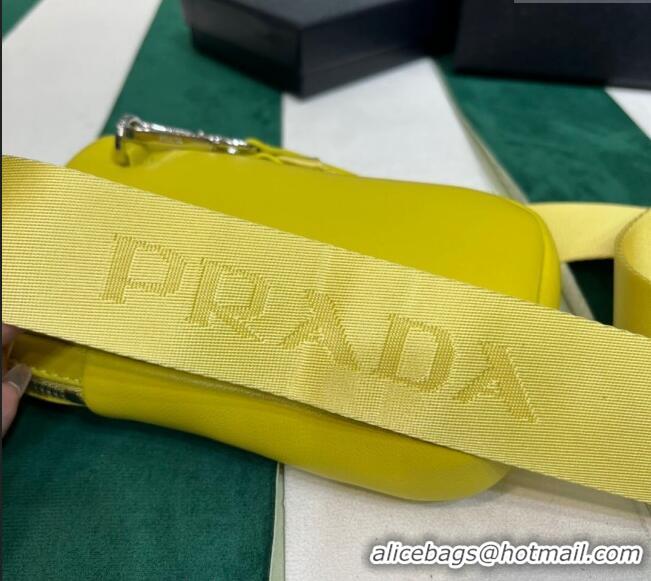 Buy New Cheap Prada Lambskin Leather Phone Mini Bag 1BP027 Yellow 2023