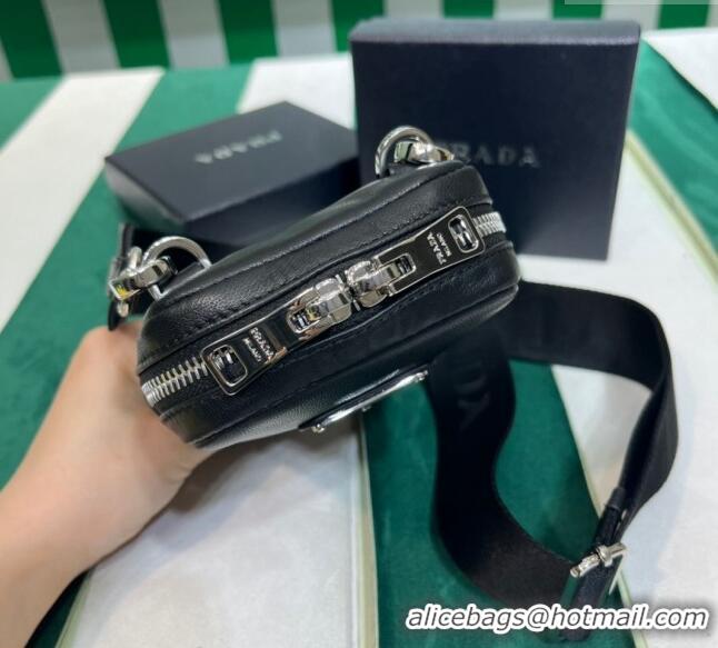 Top Grade Prada Lambskin Leather Phone Mini Bag 1BP027 Black 2023