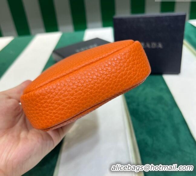 Buy Fashionable Prada Grained Leather Phone Mini Bag 1BP027 Orange 2023