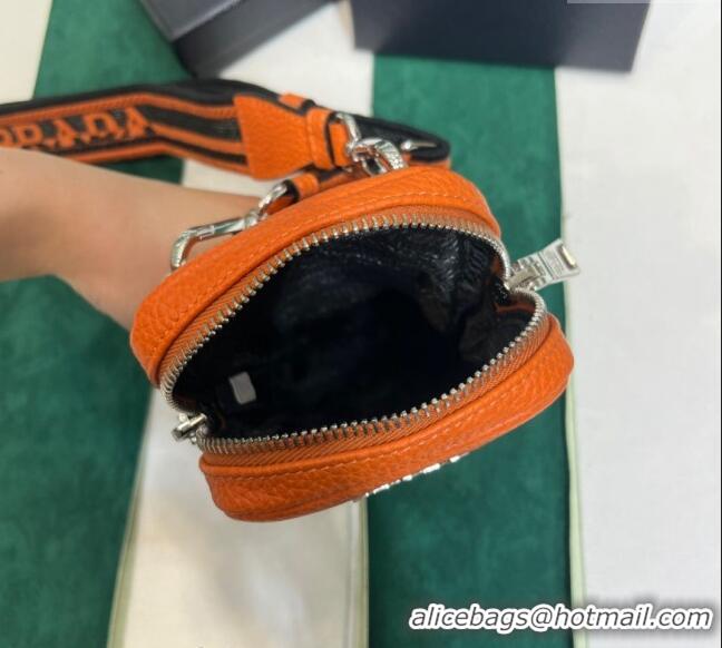 Buy Fashionable Prada Grained Leather Phone Mini Bag 1BP027 Orange 2023