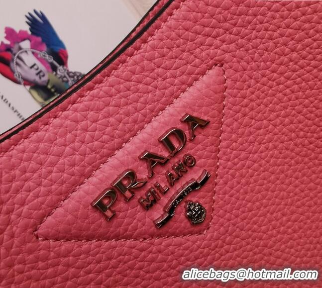 Best Quality Prada Grained Leather Mini Shoulder Bag 1BH191 Pink 2023