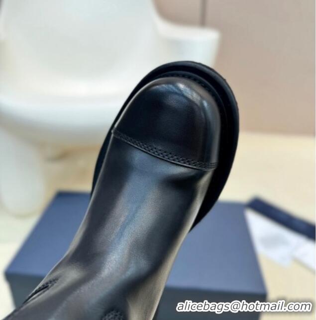 Best Price Dior Diorebel High Boots 4cm in Black Calfskin Leather 905006