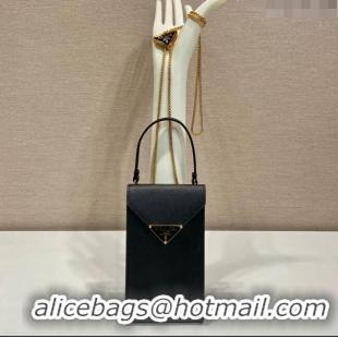 Top Grade Prada Saffiano leather mini-bag 1BP050 Black 2023