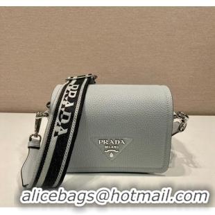 Promotional Prada Leather shoulder bag 1BD332 Grey 2023