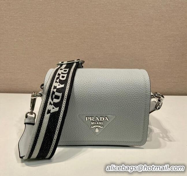 Promotional Prada Leather shoulder bag 1BD332 Grey 2023