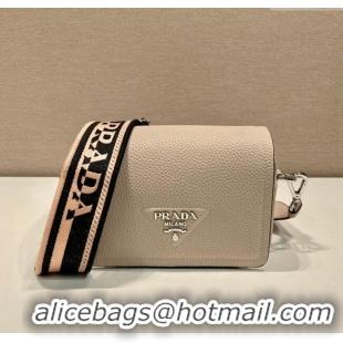 Fashion Discount Prada Leather shoulder bag 1BD332 Sand Beige 2023