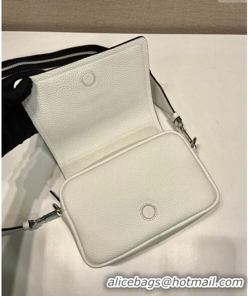 Top Grade Prada Leather shoulder bag 1BD332 White 2023