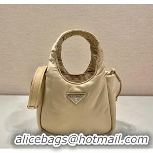 Grade Quality Prada Soft Padded Re-Nylon Mini Bag 1BA359 Beige 2023