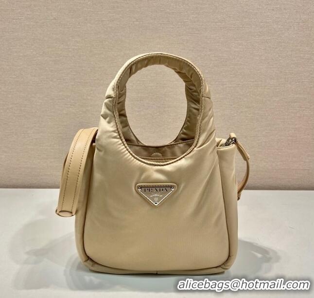 Grade Quality Prada Soft Padded Re-Nylon Mini Bag 1BA359 Beige 2023