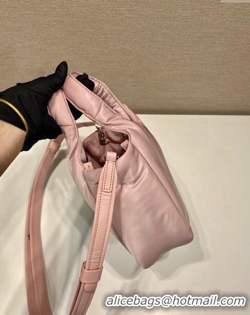 Luxury Discount Prada Soft Padded Re-Nylon Mini Bag 1BA359 Pink 2023